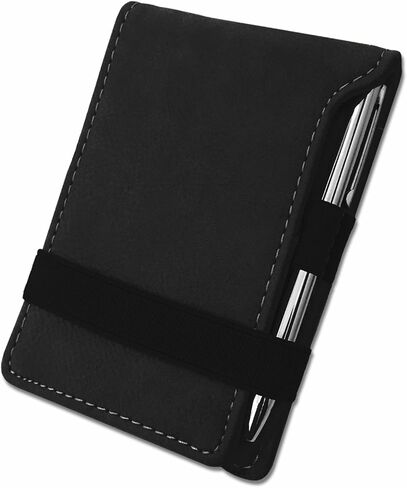 LaserGram Mini Padfolio with Notepad and Pen, Electrician, Personalized Engraving Included (Black with Gold) in Saudi Arabia