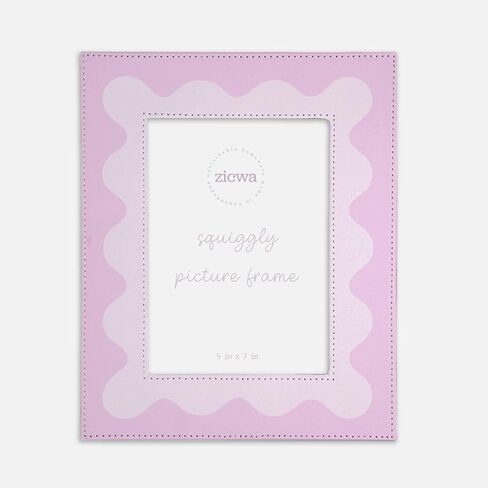 5x7 Wavy Picture Frame – Artistic Wave Design, Leather-Like Photo Frame for Modern Home Décor, Office, Gallery Wall, and Gifts (Fuschia) in Saudi Arabia