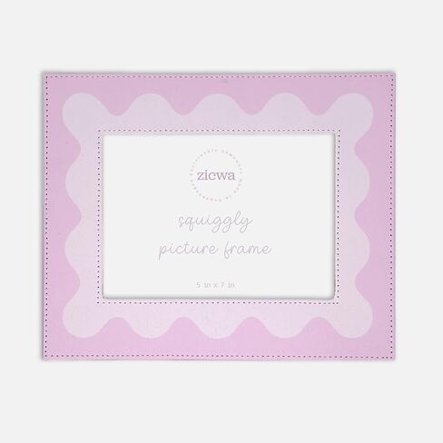 5x7 Wavy Picture Frame – Artistic Wave Design, Leather-Like Photo Frame for Modern Home Décor, Office, Gallery Wall, and Gifts (Fuschia) in Saudi Arabia