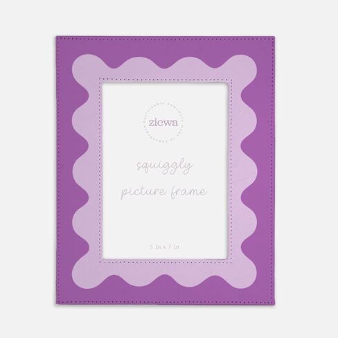 5x7 Wavy Picture Frame – Artistic Wave Design, Leather-Like Photo Frame for Modern Home Décor, Office, Gallery Wall, and Gifts (Fuschia) in Saudi Arabia