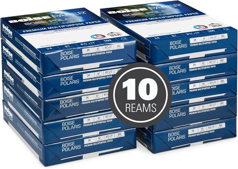 Boise Paper Premium Multipurpose Copy Paper | 8.5" x 11" Letter | 97 Bright White, 24 lb. | 10 Ream Carton (5,000 Sheets) in Saudi Arabia