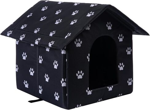 Cat Houses for Outdoor Cats Outdoor Houses for Feral Cats Dogs Cat House with Water-Resistant Canvas Roof Stray Cats Shelter (Cat House Brown, Large-Houses) in Saudi Arabia