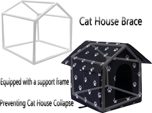 Cat Houses for Outdoor Cats Outdoor Houses for Feral Cats Dogs Cat House with Water-Resistant Canvas Roof Stray Cats Shelter (Cat House Brown, Large-Houses) in Saudi Arabia