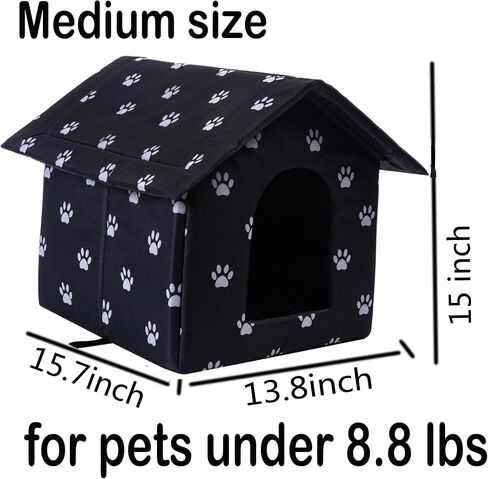 Cat Houses for Outdoor Cats Outdoor Houses for Feral Cats Dogs Cat House with Water-Resistant Canvas Roof Stray Cats Shelter (Cat House Brown, Large-Houses) in Saudi Arabia