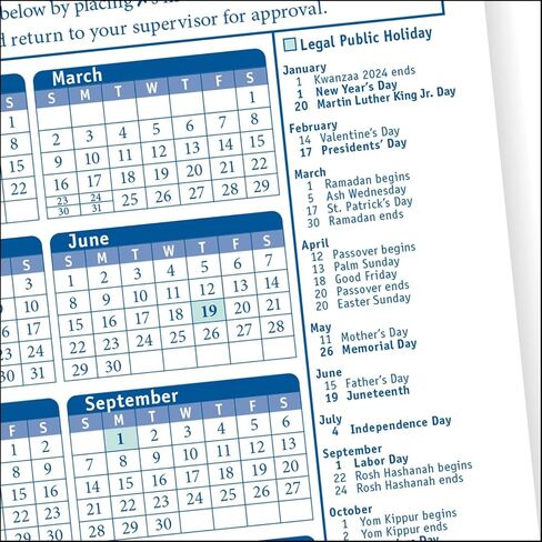 2025 Time Off Request and Approval Form, Small (5 1/2" x 8 1/2"), 2-Part, Pack of 50 in Saudi Arabia