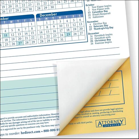 2025 Time Off Request and Approval Form, Small (5 1/2" x 8 1/2"), 2-Part, Pack of 50 in Saudi Arabia