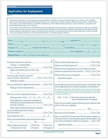 Florida State-Compliant Employment Application|8 ½"x11 |50 Pack| in Saudi Arabia