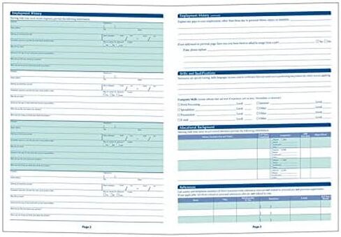 Florida State-Compliant Employment Application|8 ½"x11 |50 Pack| in Saudi Arabia