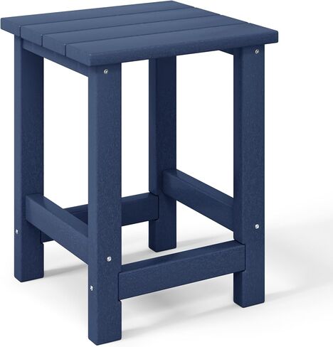 WestinTrends Malibu Kids Outdoor Patio Furniture HDPE Adirondack Square Side Table, Navy Blue in Saudi Arabia