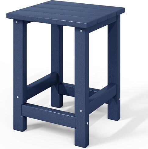 WestinTrends Malibu Kids Outdoor Patio Furniture HDPE Adirondack Square Side Table, Navy Blue in Saudi Arabia