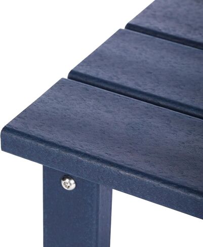 WestinTrends Malibu Kids Outdoor Patio Furniture HDPE Adirondack Square Side Table, Navy Blue in Saudi Arabia