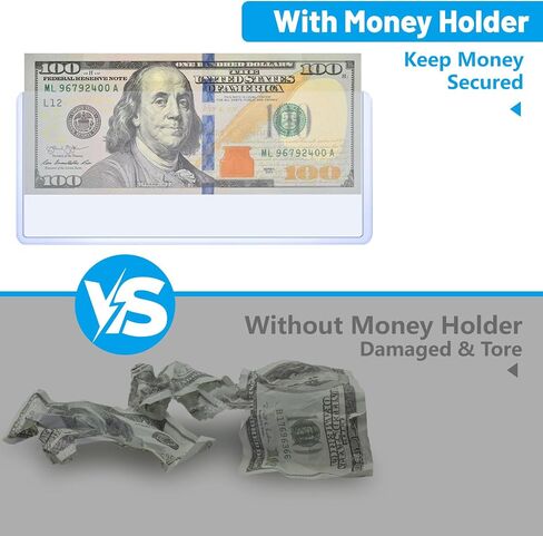 20 Pack Currency Sleeves: Clear Rigid PVC Protective Dollar Bill Sleeves - Currency Topload Holder - Safe Scratch-Resistant Display Paper Money Dollar Bill Holders for Collectors in Saudi Arabia