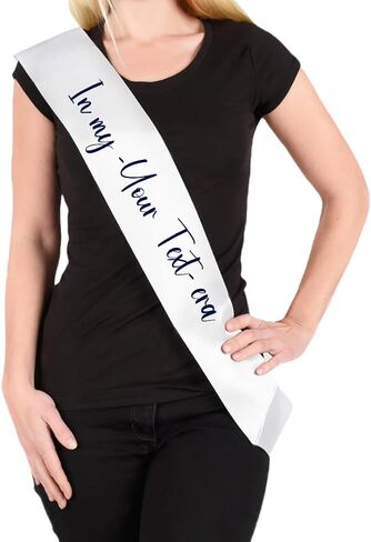In My Legal Era White Satin Sash for Women. Custom Sashes for special occasions (In my legal era) in Saudi Arabia