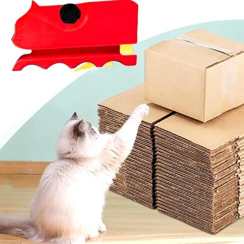 Creative Cat Scratfer Board Catter Cat Catter Cardboard Critter ، 3D Printing Cardboard Cutter ، Tool Tool ، Cardboard Handheld Cardboard Recyling Tool ، Cardboard Cutter for Cat (Red) in Saudi Arabia