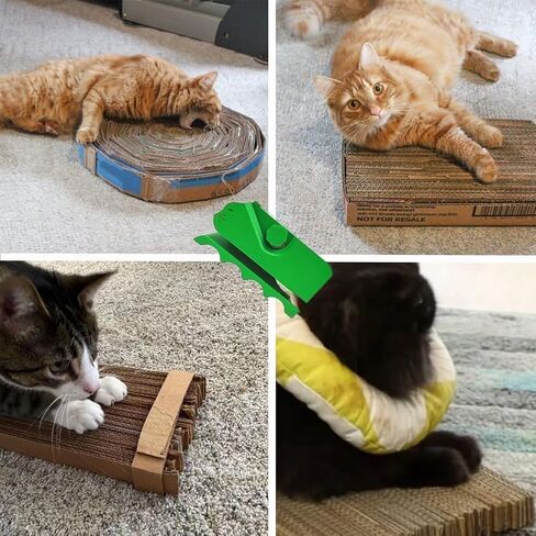 Creative Cat Scratfer Board Catter Cat Catter Cardboard Critter ، 3D Printing Cardboard Cutter ، Tool Tool ، Cardboard Handheld Cardboard Recyling Tool ، Cardboard Cutter for Cat (Red) in Saudi Arabia
