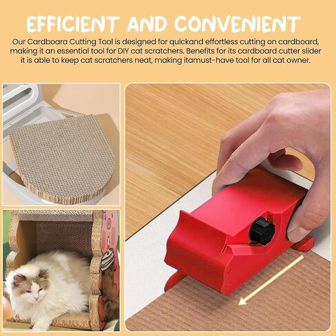 Creative Cat Scratfer Board Catter Cat Catter Cardboard Critter ، 3D Printing Cardboard Cutter ، Tool Tool ، Cardboard Handheld Cardboard Recyling Tool ، Cardboard Cutter for Cat (Red) in Saudi Arabia