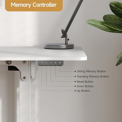 Standing Desk, 71x32 Inches Rectangle Stand Up Desk with 4 Legs, Dual Motor and Memory Controller, Adjustable Height from 28-46 Inches for Home and Computer Workstation, White in Saudi Arabia