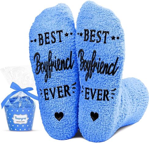 HAPPYPOP Cute Gifts for Girlfriend Her, Birthday Gifts for Girlfriend, Best Girlfriend Ever I love You Socks in Saudi Arabia