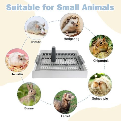 Tfwadmx Guinea Pig Litter Pan with Grid Large Rabbit Litter Box Small Animal Potty Trainer Bunny Corner Tray Toilet with Scoop for Chinchilla Guinea Pigs Ferret Hedgehog in Saudi Arabia