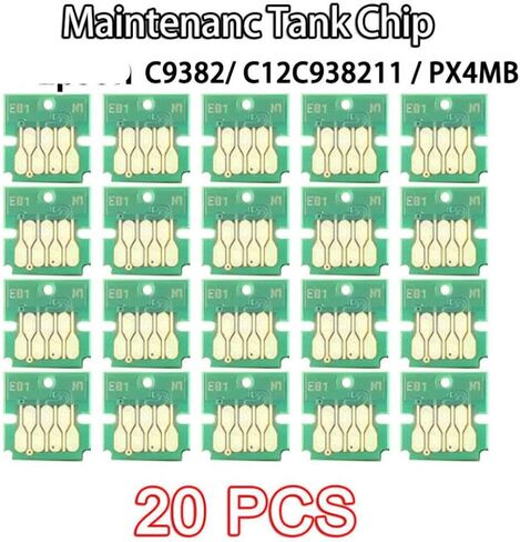Compatible Maintenance Tank Chip Compatible with Workforce WF-C5390 WF-C5890 WF-C5310 WF-C5810 PX-S887 PX-M887F Models PX4MB C12C938211 C9382(10 PCS) in Kuwait
