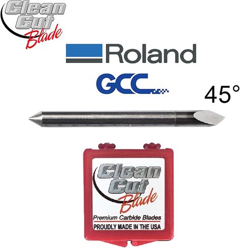 Clean Cut Blade Compatiable with Roland & GCC 30, Camm 1, US Cutter, P-Cut, Bridge, Panther, Stika, Allen Datagraph, Zecu, Creation, Rabbit, Lynx - Made in USA in Saudi Arabia