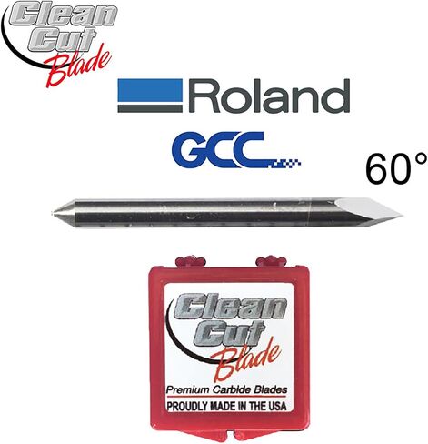 Clean Cut Blade Compatiable with Roland & GCC 30, Camm 1, US Cutter, P-Cut, Bridge, Panther, Stika, Allen Datagraph, Zecu, Creation, Rabbit, Lynx - Made in USA in Saudi Arabia