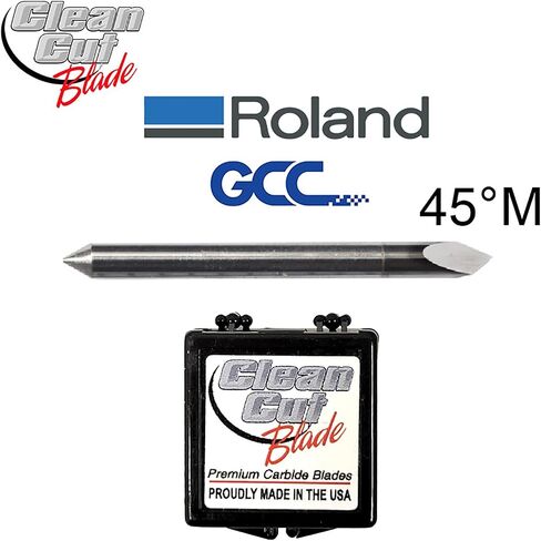 Clean Cut Blade Compatiable with Roland & GCC 30, Camm 1, US Cutter, P-Cut, Bridge, Panther, Stika, Allen Datagraph, Zecu, Creation, Rabbit, Lynx - Made in USA in Saudi Arabia