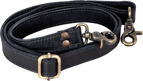 Hell Blues Womens Leather Adjustable Crossbody Strap Leather Shoulder Strap Belt 1" Wide Replacement Messenger Shoulder bags in Saudi Arabia