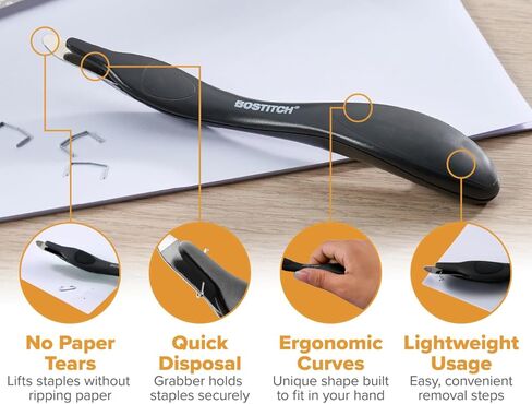 Bostitch Office Professional Push Style Easy Staple Remover, Black (30000-BLK) in Saudi Arabia