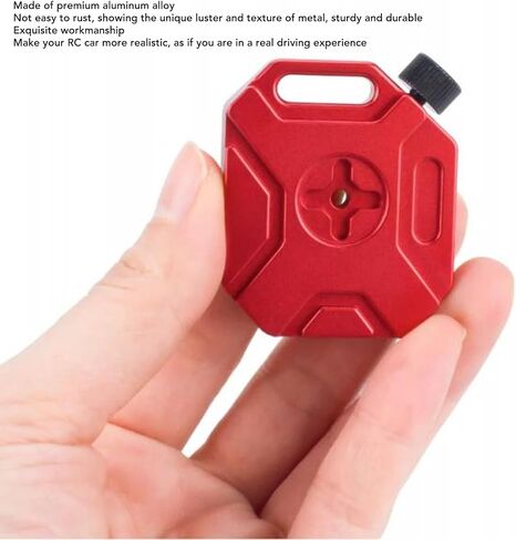 Pilipane Simulation Mini Fuel Tank Aluminum Alloy RC Crawler Decoration Accessory Compatible with SCX10 YIKONG VS4 10 D90 1/8 1/10 Scale RC Crawler Cars (Red) in Saudi Arabia