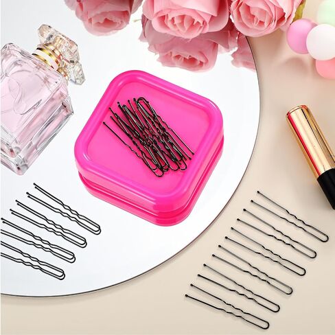 1 Pcs Magnetic Bobby Pin Holder Square Paper Clip Holder Magnetic Hairpin Storage Box Sewing Pincushion Hair Clip Collector for Desk Vanity Sewing DIY Project (Pink) in Saudi Arabia