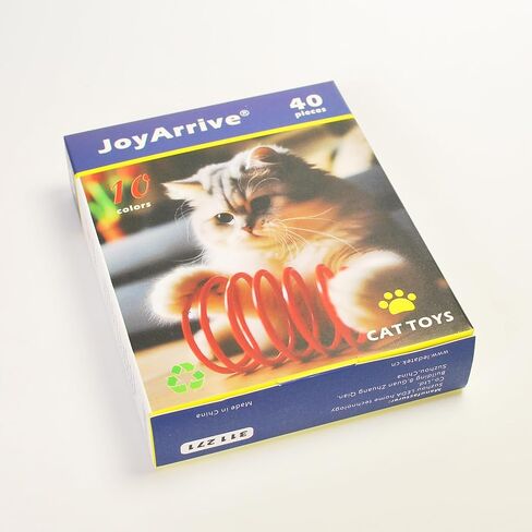 40Pcs 10 Colors Box Stored Springs for Indoor Cats, Cats Coil, Cat Interactive Toys, Cat Swatting Toy, Self-Play Toys, Hunting Toy, Kitten Spring in Kuwait