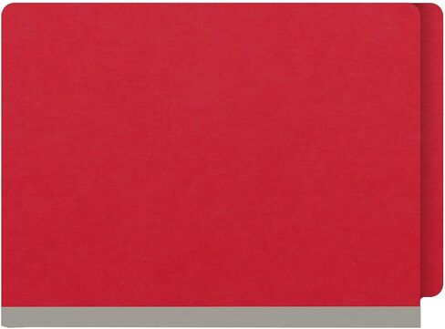 Heavy Duty End Tab Color Folders, 18 pt Letter Size, 2? Expansion, 1 Divider, Red (Box of 10) in Saudi Arabia