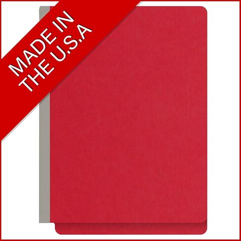 Heavy Duty End Tab Color Folders, 18 pt Letter Size, 2? Expansion, 1 Divider, Red (Box of 10) in Saudi Arabia