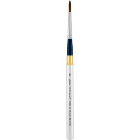 Silver Brush Limited 2800ST-8 BelleAqua Short Handle Round Travel Brush with Soft Red Sable Synthetic Bristles, Professional Artist Watercolor Round Brush also for Acrylic, Gouache, Ink, & Dye, Size 8
