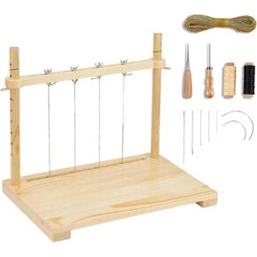 GeryVtee Bookbinding Sewing Frame Set Wood Book Binding Kits Bookbinding Punching Guide Tools DIY Book Binding Tools for Handmade Books Bookbinding