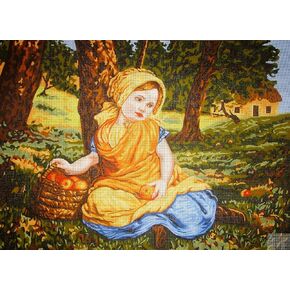 GOBELIN L Canvas or Threads for Tapestry Embroidery Needlepoint Gobelin L (Canvas, Girl 10548)