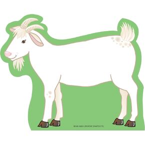 SHAPES ETC. 50 Sheets Goat Large Notepad 5inx7in Barnyard Animals Cute Notes Farm Animal Crafts Messages Reminders Decor Teacher Supplies Bulletin Boards Creative Classroom Notepads VBS USA Made