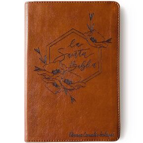 Hand Lettered and Laser Engraved Spanish/English (RVR/ESV) Parallel Bible, Brown, Includes Option to add Engraved Name, Personalized Gift for Wedding, Baptism, Graduation or Birthday…