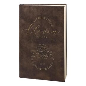Personalized Notebook, Journals to Write In for Women, Men w/Name | Chestnut - 9 Designs & Colors | Custom Notebook, Diary for Girls, Her, Gifts from Him, Engraved, Lined Pages, Gift for Sister, Mom