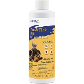 Zodiac Flea and Tick Dip For Dogs and Cats, 8-Ounce