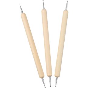 DOITOOL 3pcs Ball Styluses Set for Embossing Pottery Sculpture and Clay Crafting Handle with Ball Ends for Sculptors and Art Projects
