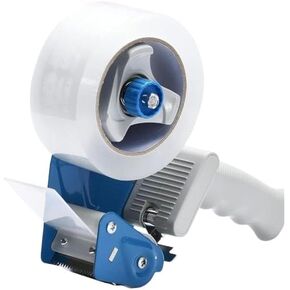 Packing Tape with Desktop Tape Dispenser Gun, ‎9 x 6.5 x 2 inches, Heavy Duty Packaging Tape Clear Adhesive Box Tape for Carton Sealing, Moving, Shipping