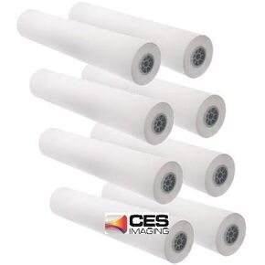 20lb Bond Paper - 8 Rolls 24" x 150' - 2" Core - 92 Bright White - Works with Inkjet Plotter Printers