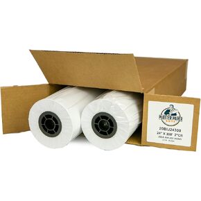 20lb Uncoated Inkjet Bond Paper, 24" x 300', 2" core, 2 rolls per box