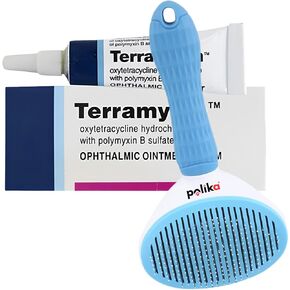 Pet Eye Cream Health for Dogs, Cats, Cattle, Sheep, Horse, Bird 1/8 oz /3.5gr, 1 Tube - Shipped in Brush