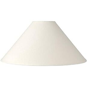 Large 23" Bottom Empire Lamp Shade Linen Chimney White 6" Top x 13.5" High Spider with Replacement Harp and Finial Fitting - Springcrest