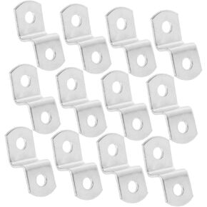 Amosfun 50Pcs Z Angle Frame Backing Clips Picture Framing Tool for Safe Assembly Dual Design for Metal Plastic Frames Efficient Support for Long Term Use