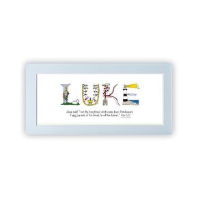 First Communion Gift Personalized - For Boys or Girls with Bible Verse - 10x20 Matted Print *Frame Option*