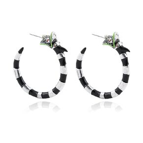 Coral Snake Earrings for Women Halloween Snake Hoop Earrings Gothic Sandworm Snake Jewelry Halloween Cosplay Costume Accessories